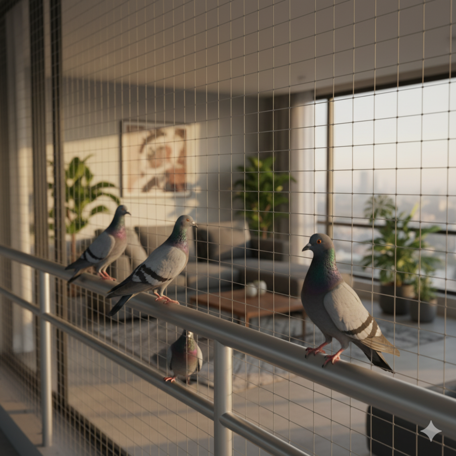 Pigeon safety nets installation in Bangalore balcony protection