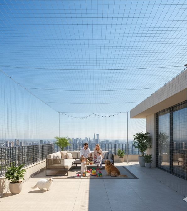 Balcony safety nets installation in Bangalore for child protection